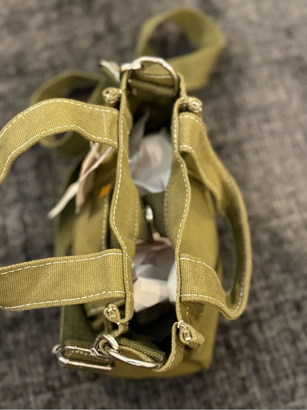 Urban Outfitters Olive Green Canvas Messenger Crossbody